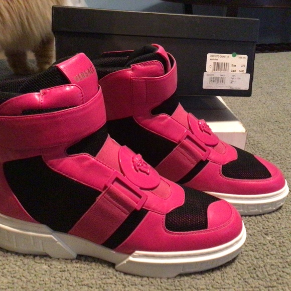 Versace hot pink high top shoes - Picture 1 of 6